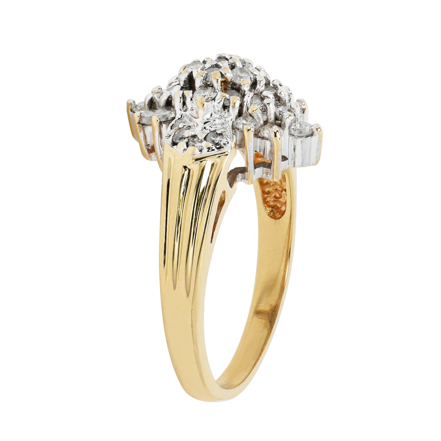 Estate Diamond Fashion Ring in 14kt White and Yellow Gold (5/8ct tw)