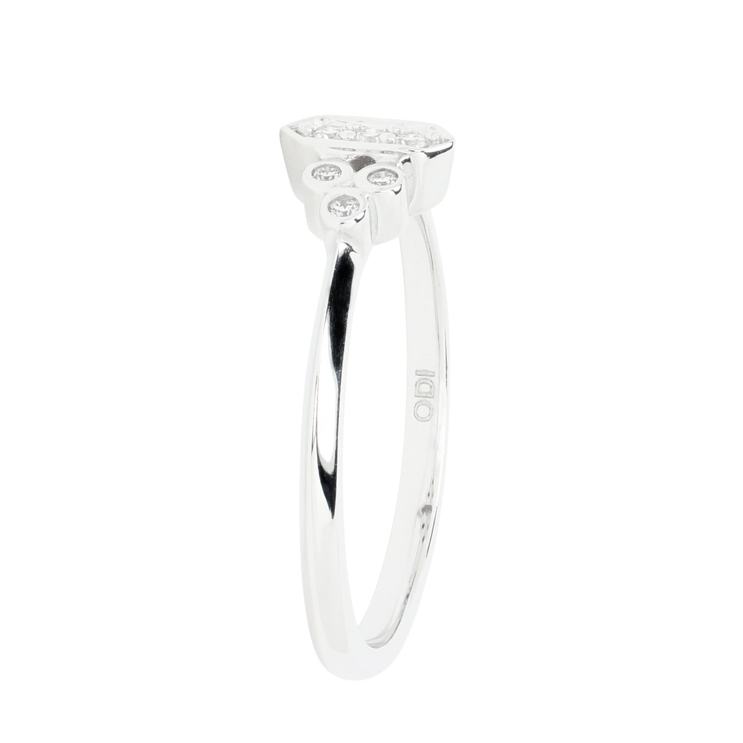 Diamond Fashion Deco Ring in 10kt White Gold (1/10ct tw)