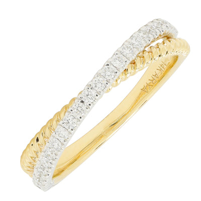 Diamond Fashion Band in 14kt Yellow and White Gold (1/4ct tw)