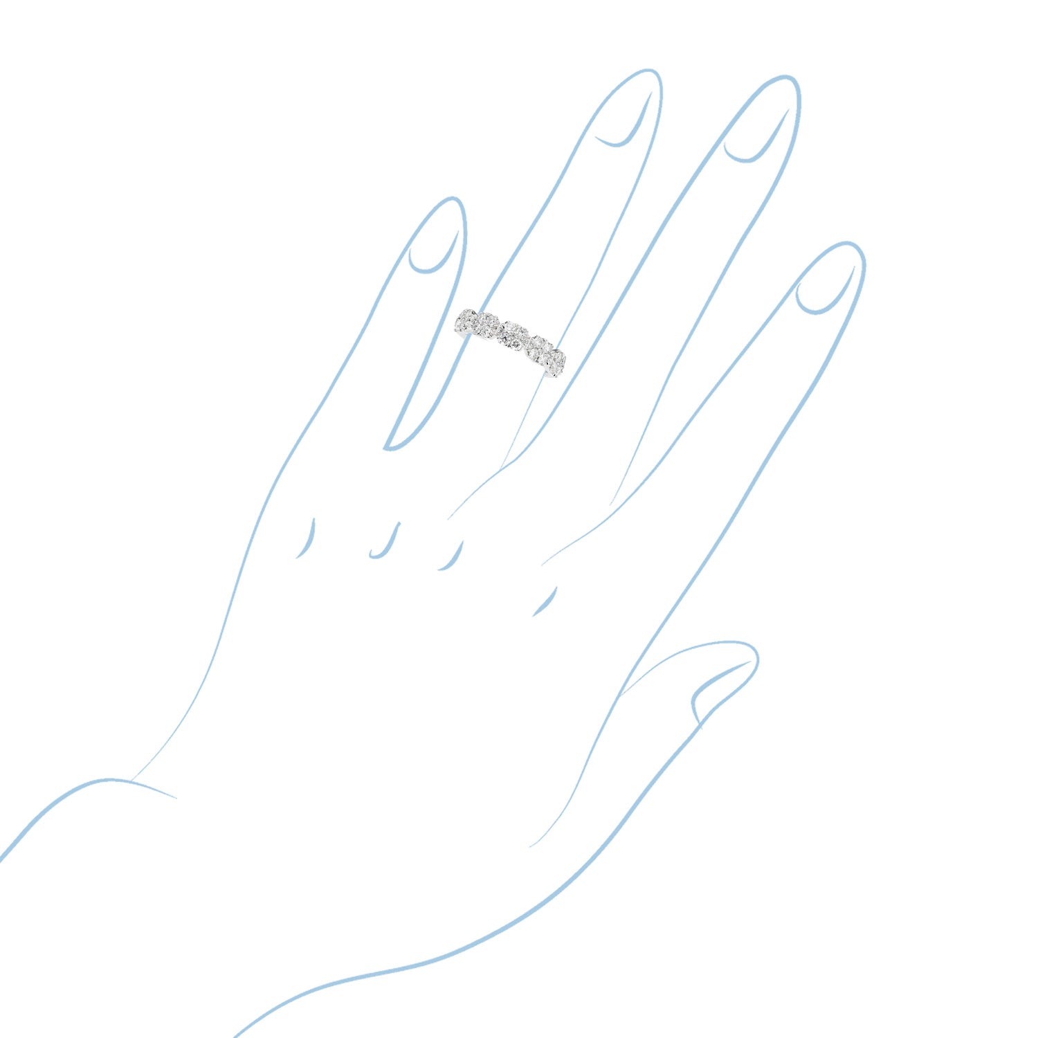 Diamond Fashion Ring in 14kt White Gold (3/4ct tw)