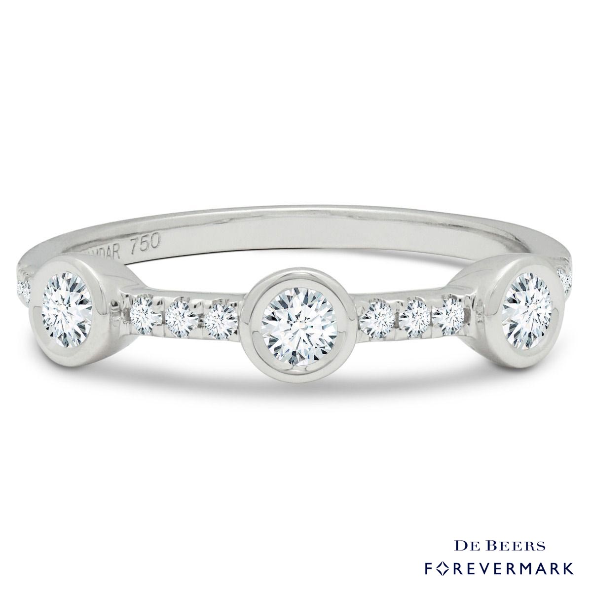 De Beers Forevermark Tribute Collection Diamond Stackable Ring in 18kt White Gold (3/8ct tw)