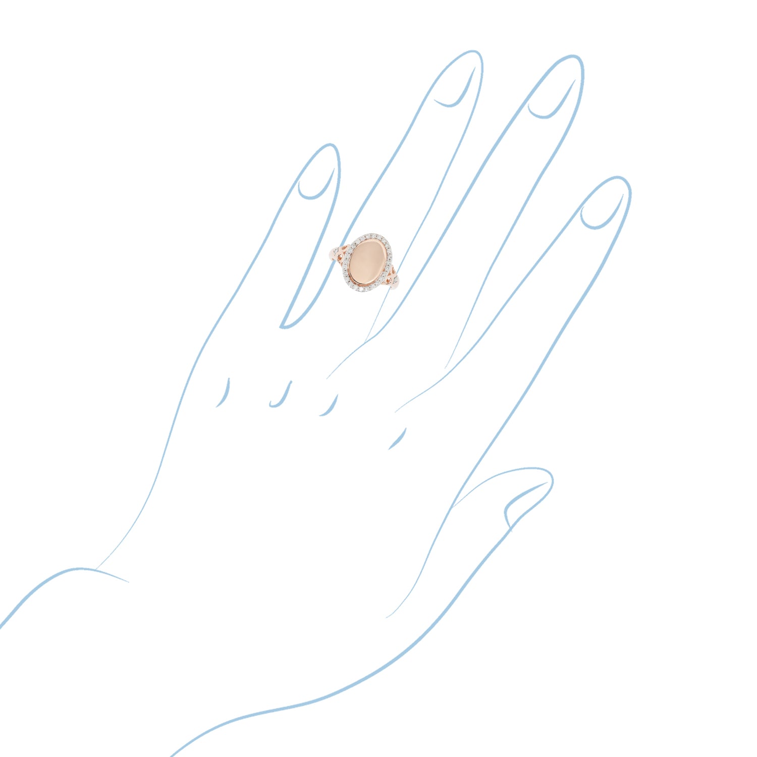 Diamond Signet Ring in 14kt Rose Gold (1/4ct tw)