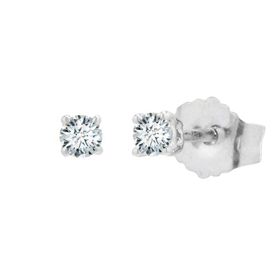 Diamond Stud Earrings in 14kt White Gold (1/10ct tw)
