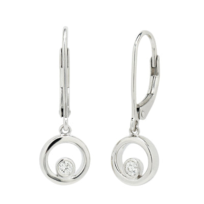 Northern Star Diamond Celestial Collection Earrings in Sterling Silver (1/10ct tw)