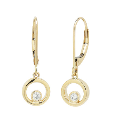 Northern Star Diamond Celestial Collection Earrings in 10kt Yellow Gold (1/10ct tw)