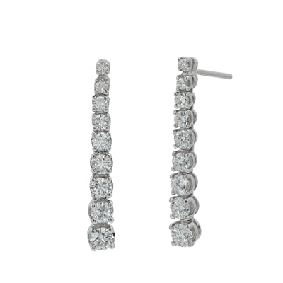 Diamond Earrings in 14kt White (1ct tw)
