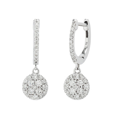Diamond Fashion Earrings in 14kt White Gold (1/2ct tw)