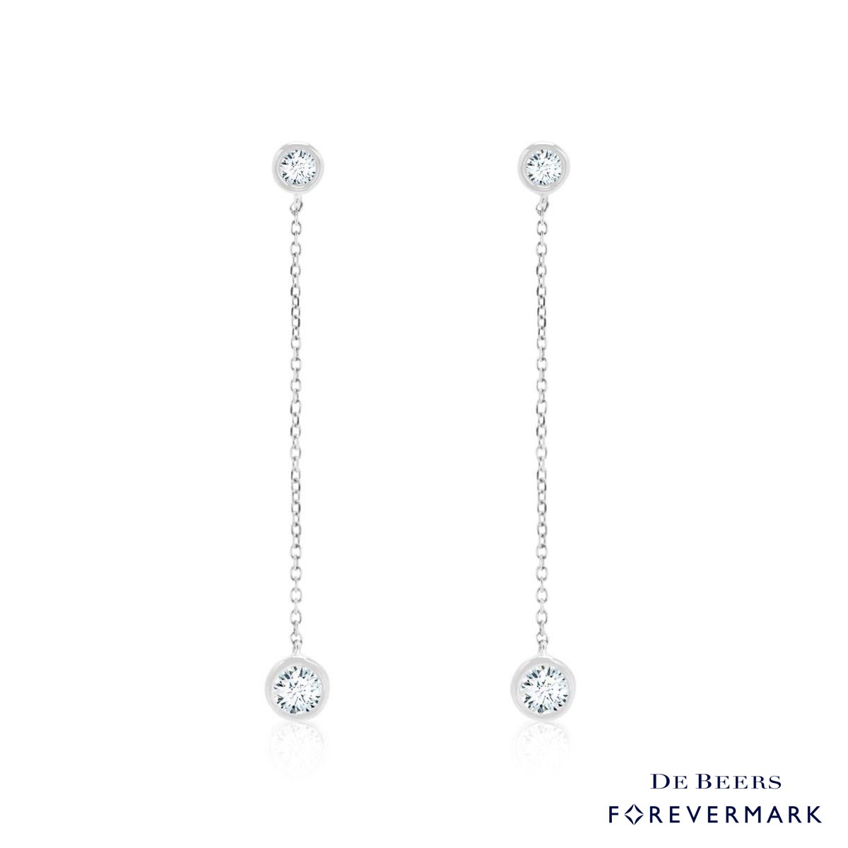 De Beers Forevermark Tribute Collection Diamond Drop Earrings in 18kt White Gold (1/3ct tw)