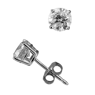 Diamond Stud Earrings in 14kt White Gold (1ct tw)