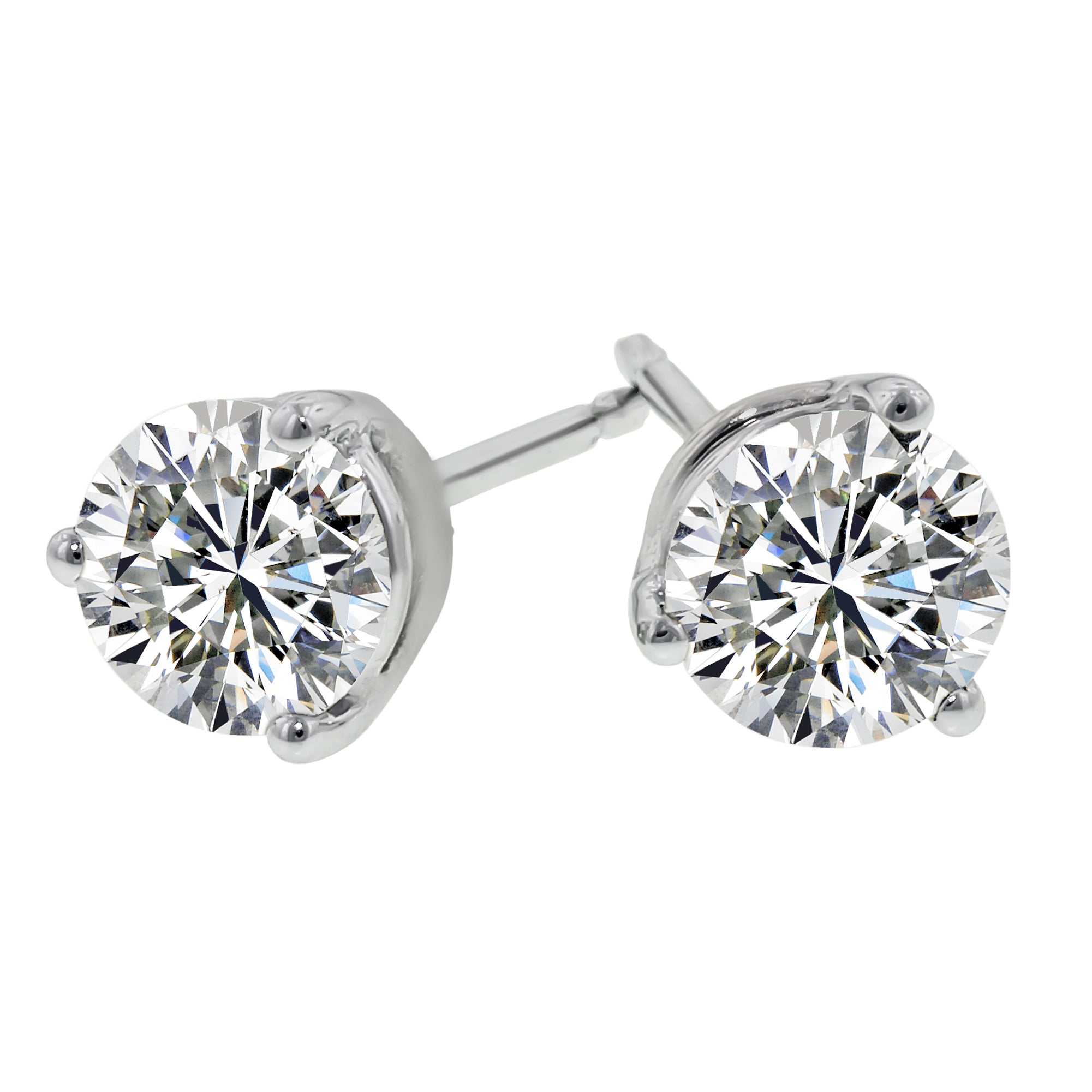 Northern Star Diamond Stud Earrings in 14kt White Gold (1ct tw)