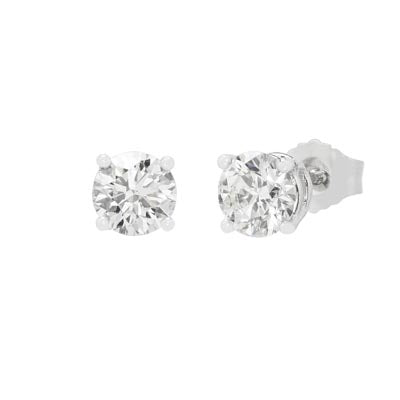 Diamond Stud Earrings in 14kt White Gold (1ct tw)
