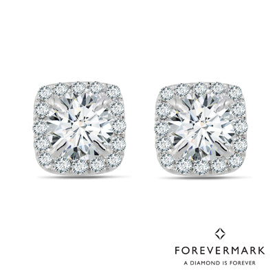 Forevermark Center of My Universe Diamond Halo Earrings in 18kt White Gold (5/8ct tw)