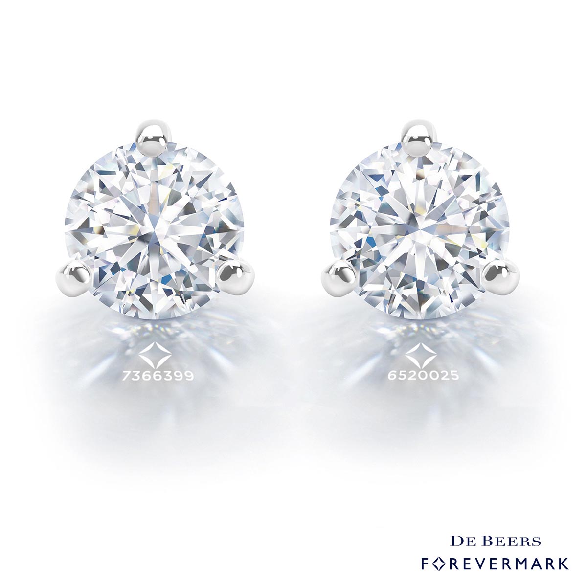 De Beers Forevermark Diamond Stud Earrings in 18kt White Gold (1/5ct tw)