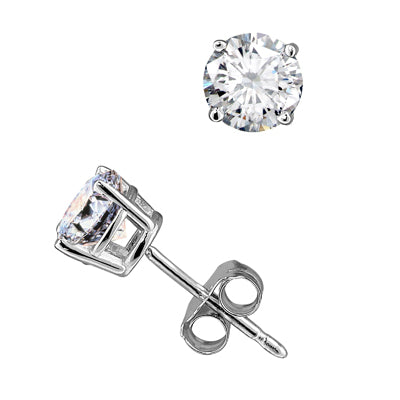 Diamond Stud Earrings in 14kt White Gold (1/2ct tw)