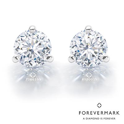 Forevermark Diamond Martini Style Stud Earrings in 18kt White Gold (1/2ct tw)