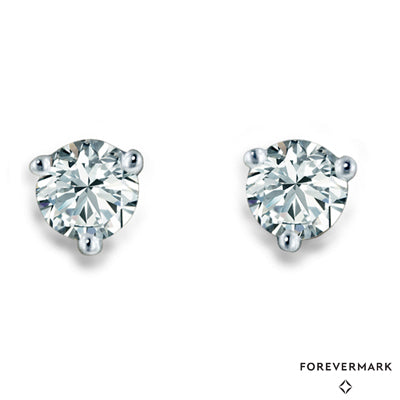 De Beers Forevermark Diamond Martini Style Stud Earrings in 18kt White Gold (7/8ct tw)