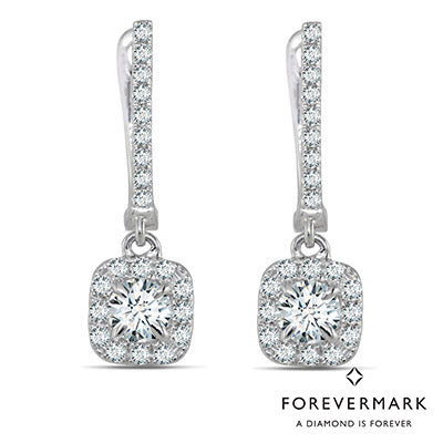 De Beers Forevermark Center of My Universe Diamond Earrings in 18kt White Gold (7/8ct tw)
