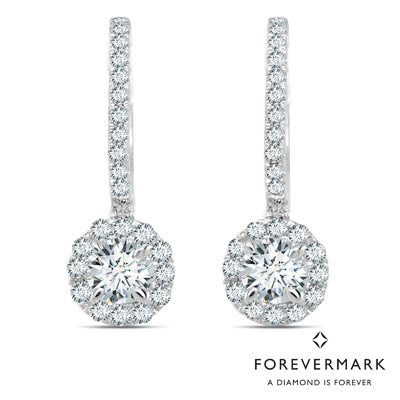 De Beers Forevermark Center of my Universe Diamond Earrings in 18kt White Gold (7/8ct tw)