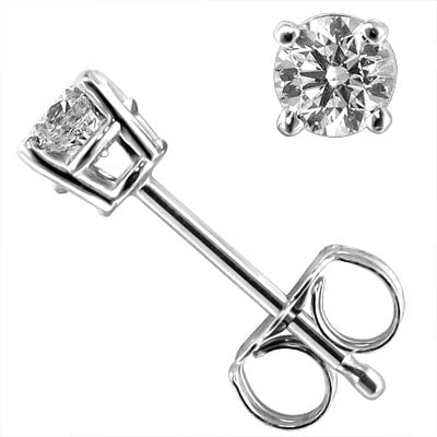 Diamond Stud Earrings in 14kt White Gold (1/3ct tw)