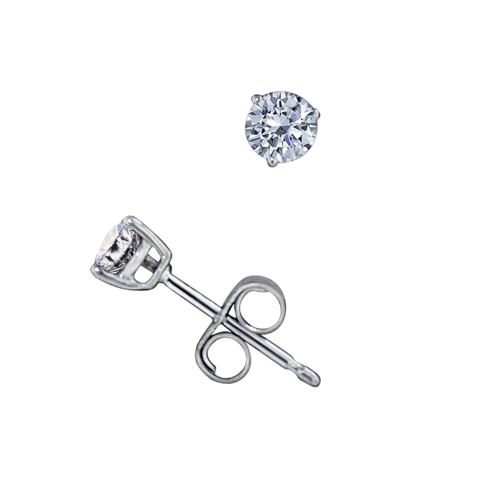 Northern Star Diamond Stud Earrings in 14kt White Gold (1/3ct tw)