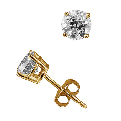 Diamond Stud Earrings in 14kt Yellow Gold (3/4ct tw)
