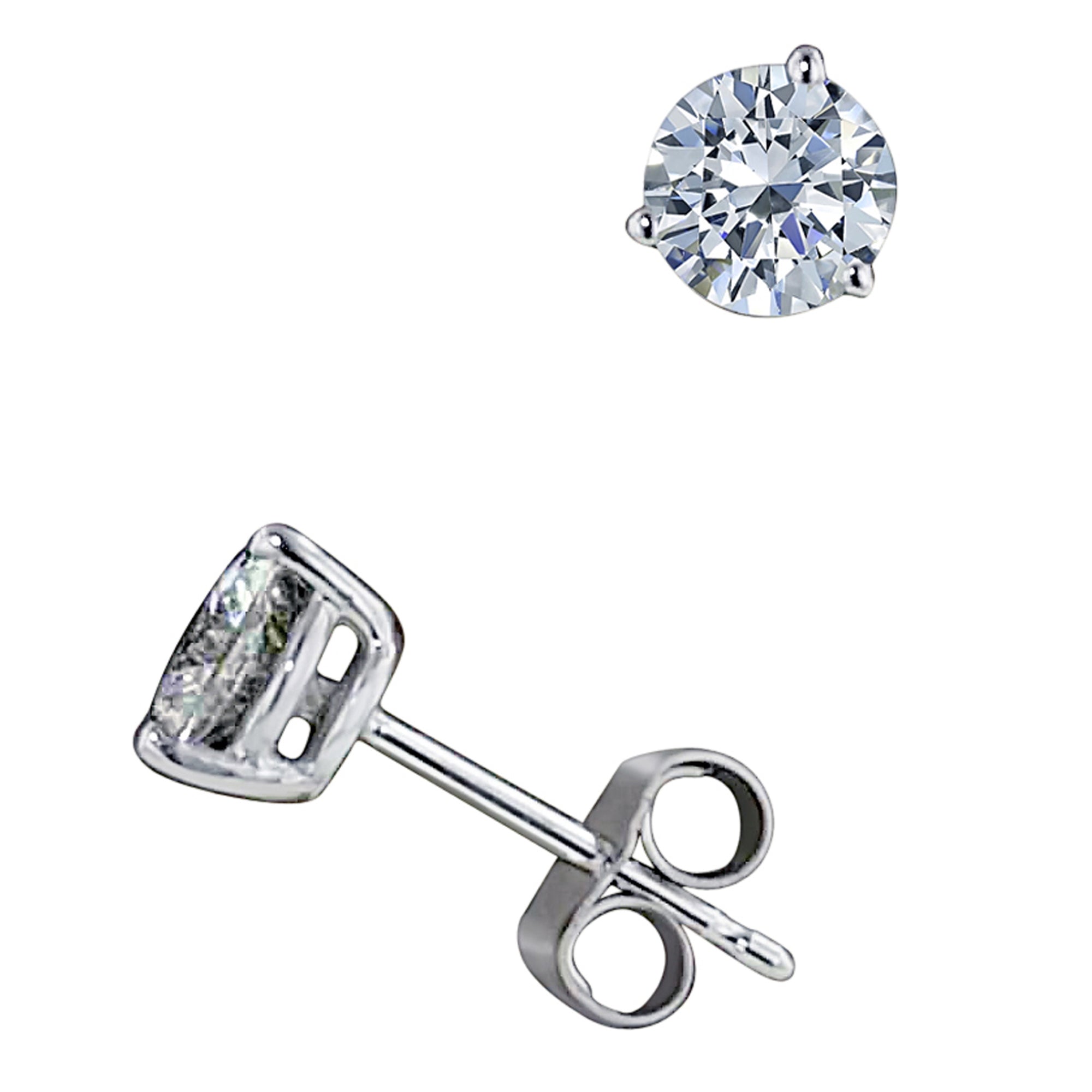 Northern Star Diamond Stud Earrings in 14kt White Gold (3/4ct tw)