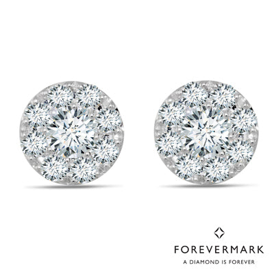 Forevermark Eternal Collection Diamond Halo Earrings in 18kt White Gold (3/4ct tw)
