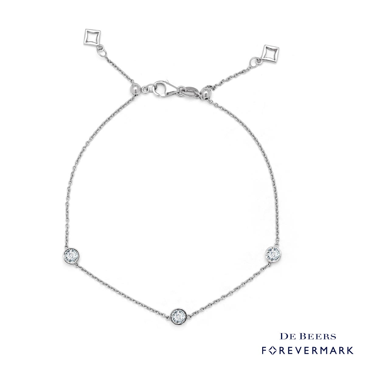 De Beers Forevermark Diamond by the Yard Bracelet in 18kt White Gold (1/2ct tw)