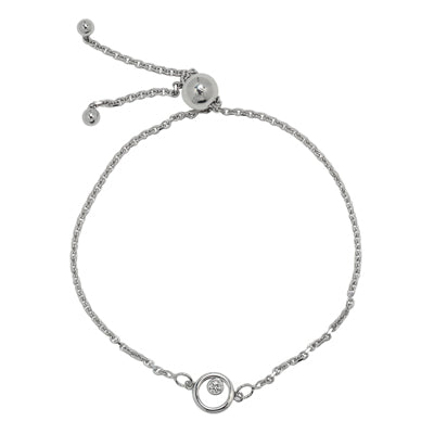 Northern Star Diamond Celestial Collection Bolo Bracelet in Sterling Silver (1/20ct)