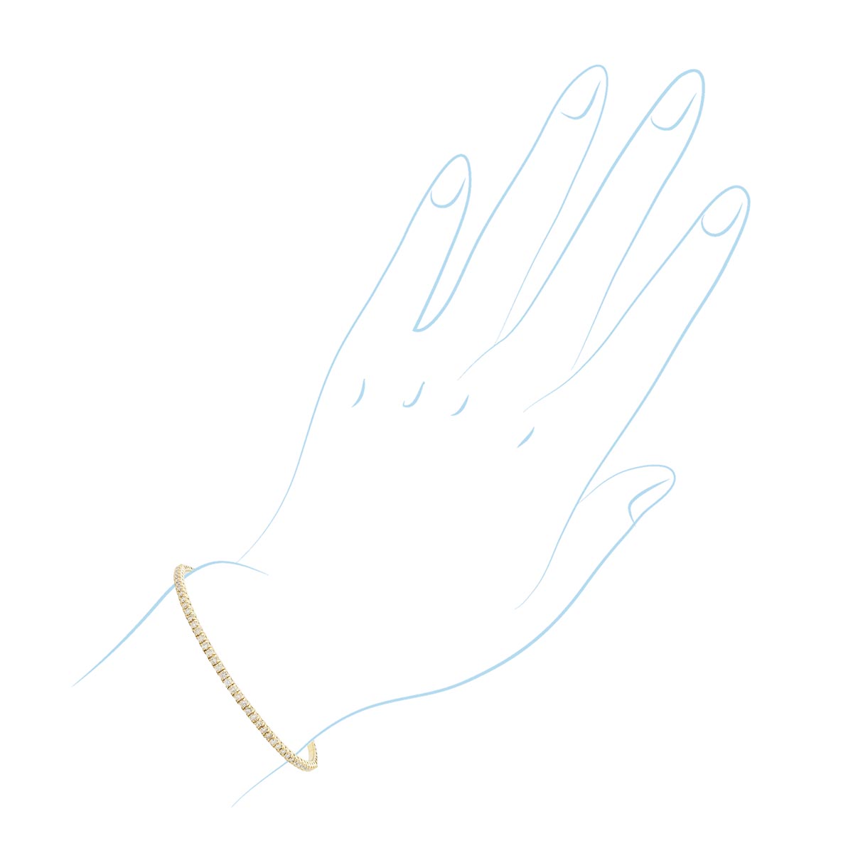 Diamond Flex Bangle Bracelet in 14kt Yellow Gold (1ct tw)