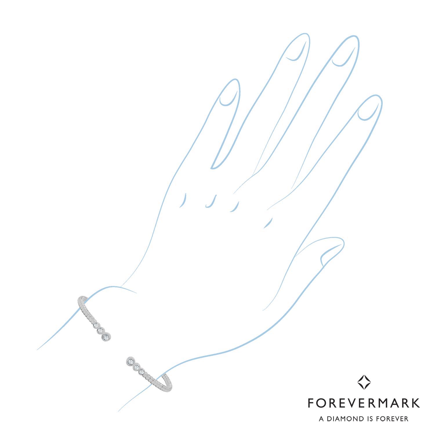 Forevermark Diamond Cuff Bracelet in 18kt White Gold (3/8ct tw)