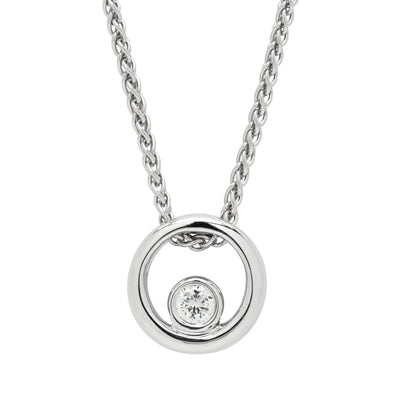 Northern Star Diamond Celestial Collection Necklace in Sterling Silver (1/20ct)