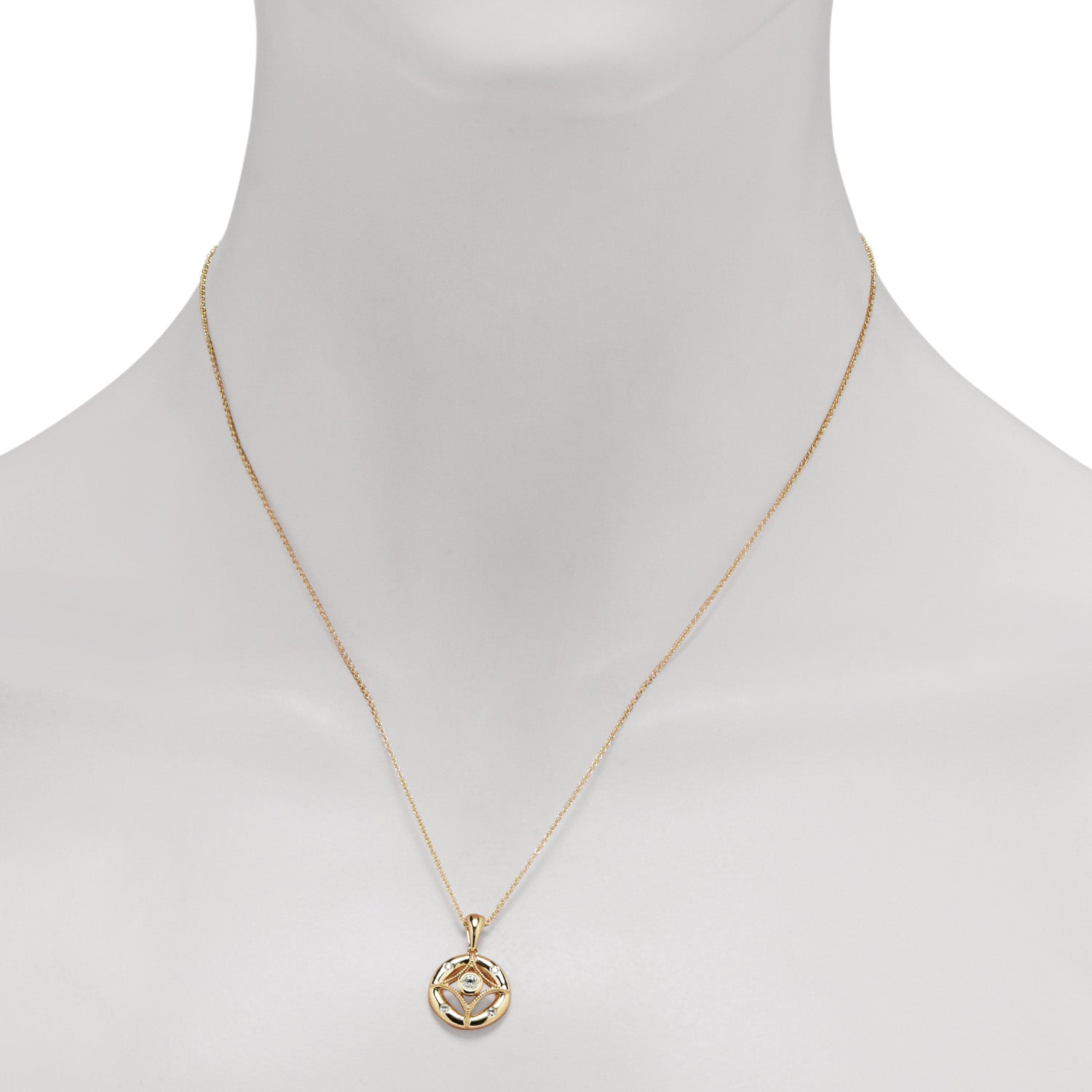 Northern Star Diamond Celestial Collection Necklace in 14kt Yellow Gold (1/10ct tw)