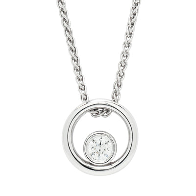Northern Star Diamond Celestial Collection Necklace in Sterling Silver (1/10ct)