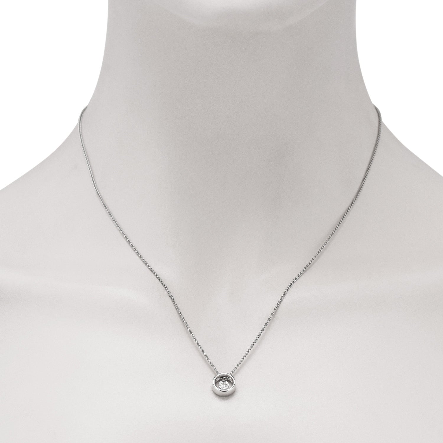 Northern Star Diamond Celestial Collection Necklace in Sterling Silver (1/10ct)