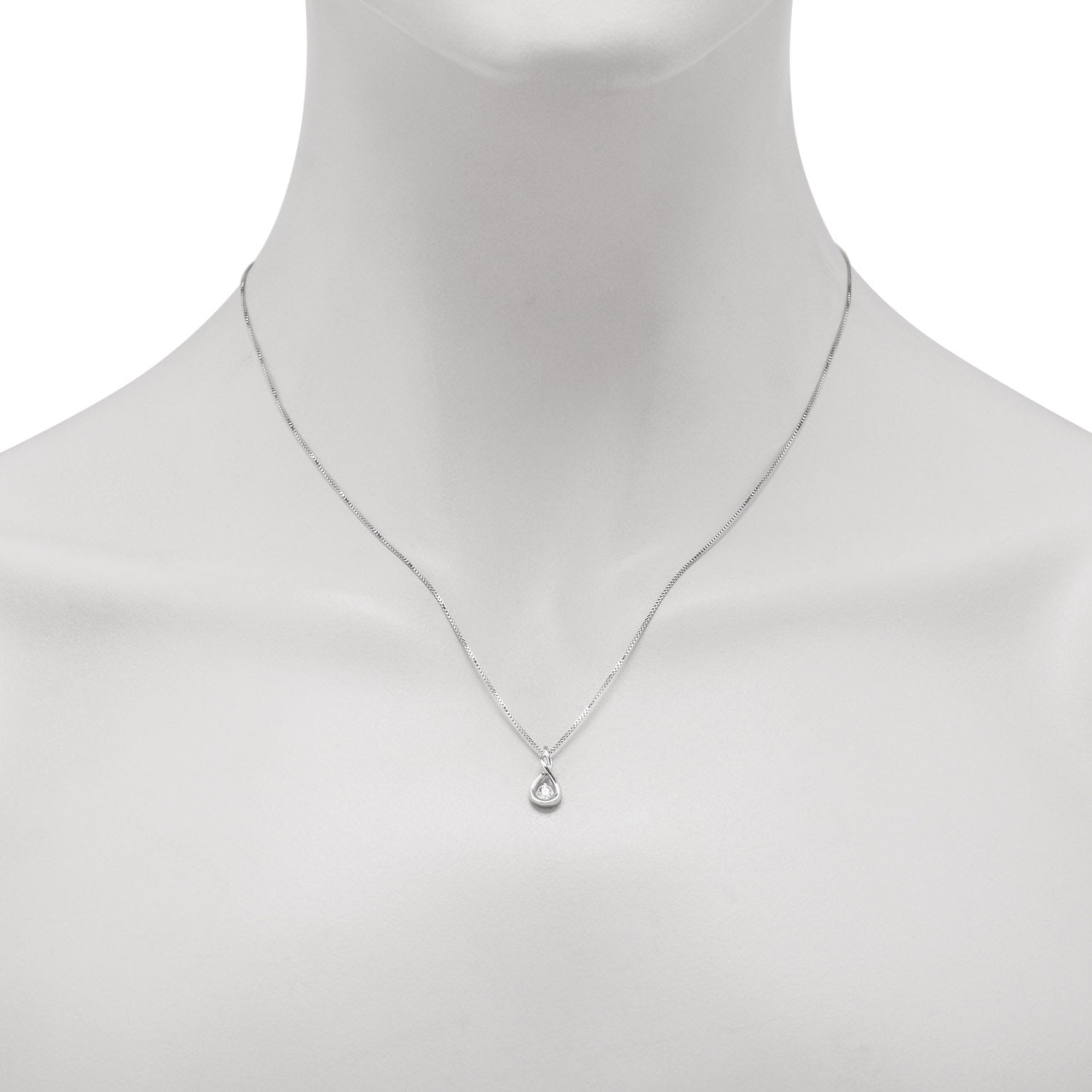 Northern Star Diamond Embrace Collection Necklace in Sterling Silver (1/10ct)