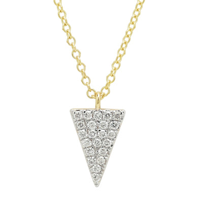 Gabriel Diamond Triangle Necklace in 14kt Yellow Gold (1/10ct tw)