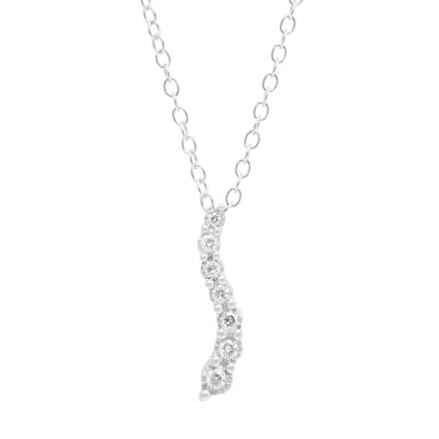 Diamond Journey Necklace in Sterling Silver (1/10ct tw)