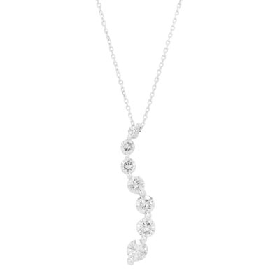 Diamond Journey Necklace in 14kt White Gold (1/2ct tw)