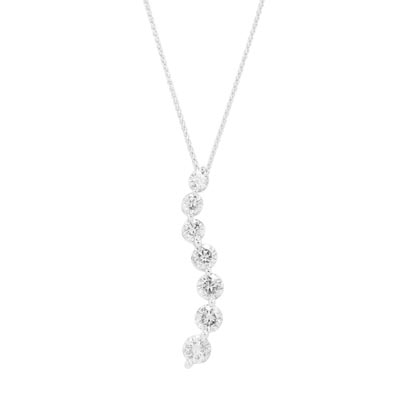 Diamond Journey Necklace in 14kt White Gold (1ct tw)