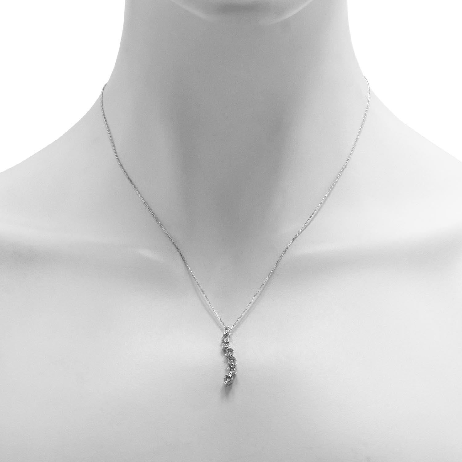 Diamond Journey Necklace in 14kt White Gold (1ct tw)
