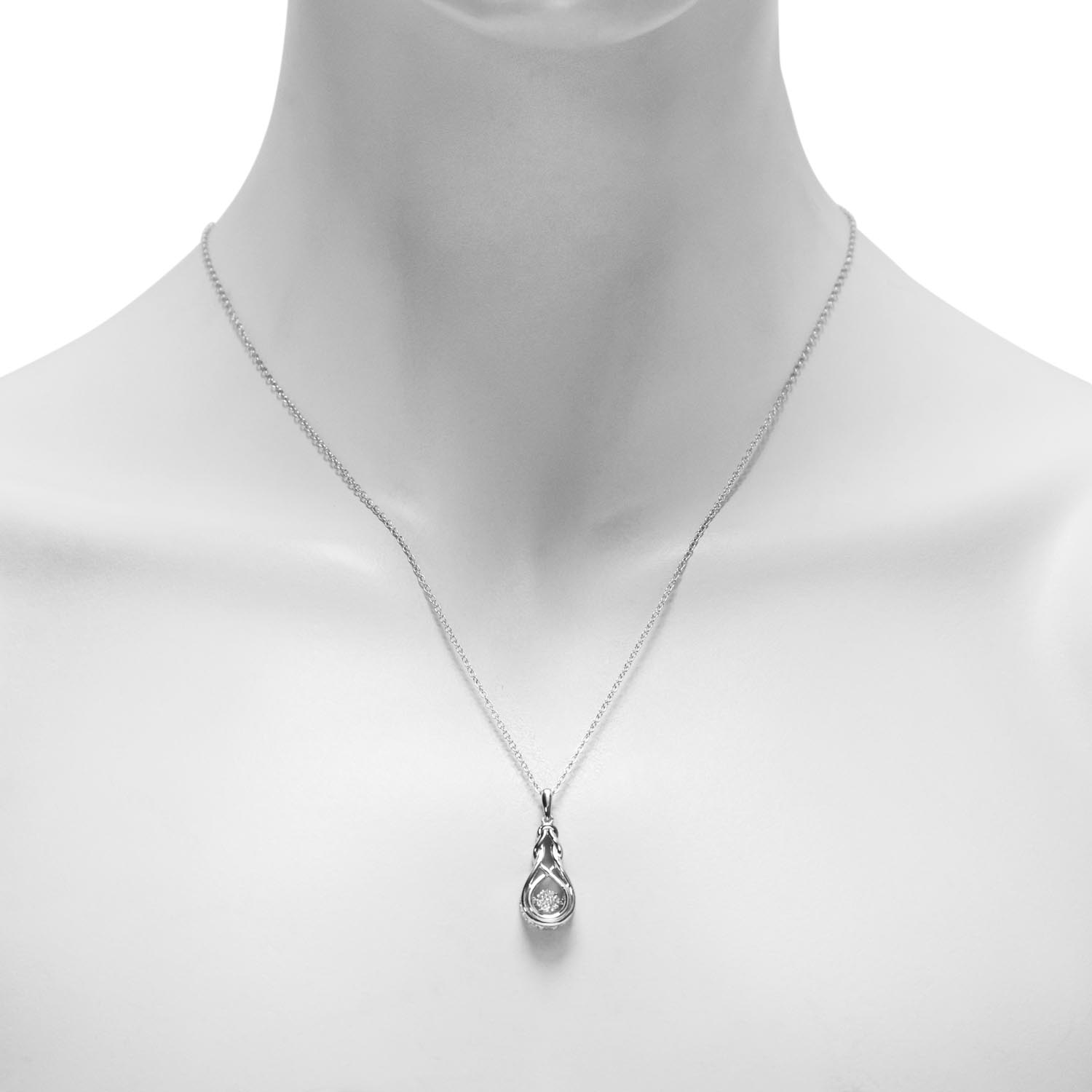 in Silver Rhythm (1/20ct tw) Necklace Sterling Love of – Jewelers Diamond Day\'s