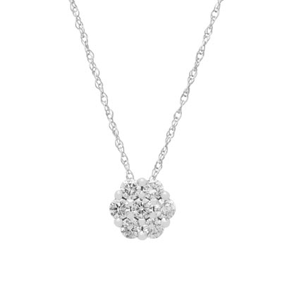 Diamond Fashion Necklace in 14kt White Gold (1/3ct tw)