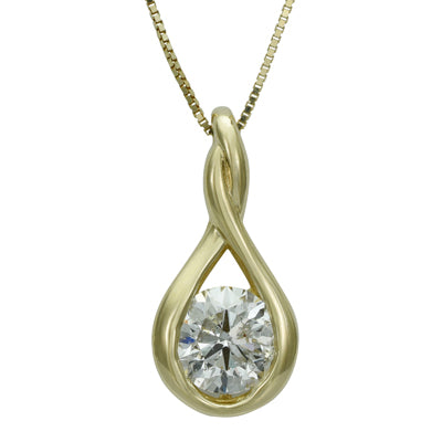 Diamond Necklace in 14kt Yellow Gold (1ct)