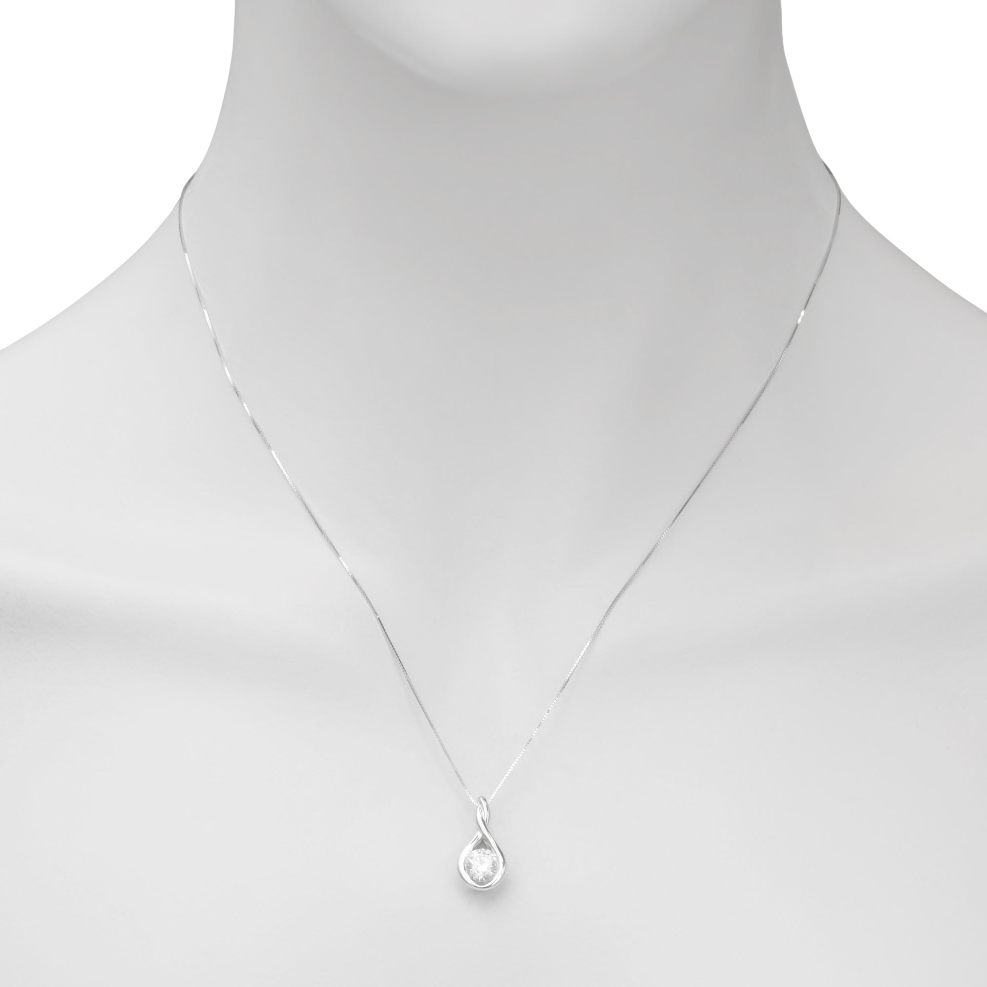 Diamond Necklace in 14kt White Gold (1ct)