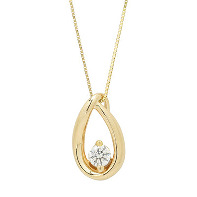 Northern Star Diamond Embrace Collection Necklace in 10kt Yellow Gold (1/5ct)