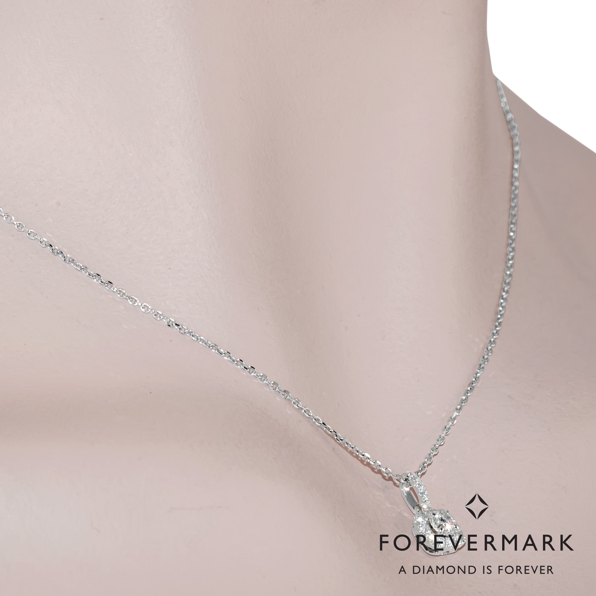 Forevermark Center of My Universe Diamond Necklace in 18kt White Gold (3/8ct tw)