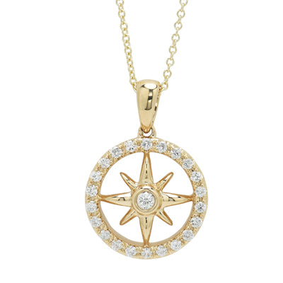 Northern Star Diamond Celestial Collection Necklace in 14kt Yellow Gold (1/4ct tw)