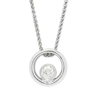 Northern Star Diamond Celestial Collection Necklace in Sterling Silver (1/7ct)