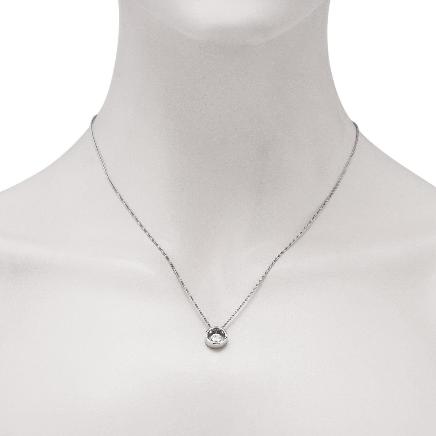 Northern Star Diamond Celestial Collection Necklace in Sterling Silver (1/7ct)